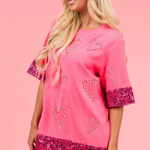 Round neck fashionable casual short sleeved printed T-shirt for women